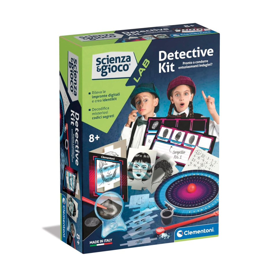 Clementoni Detective Kit – Laboratorio Impronte e Codici Segreti