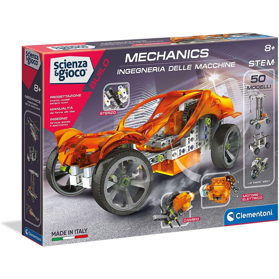 Clementoni Laboratorio di Meccanica – Kit Costruzioni 250+ Pezzi