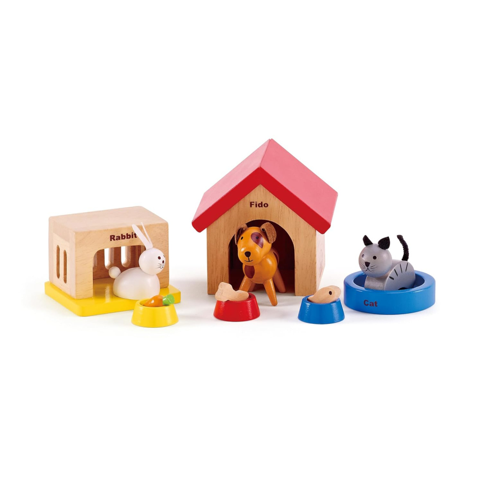 Hape Set Animali Domestici per Casa delle Bambole