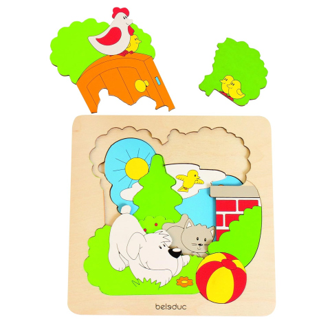 Hape Puzzle Discovery Giardino in Legno