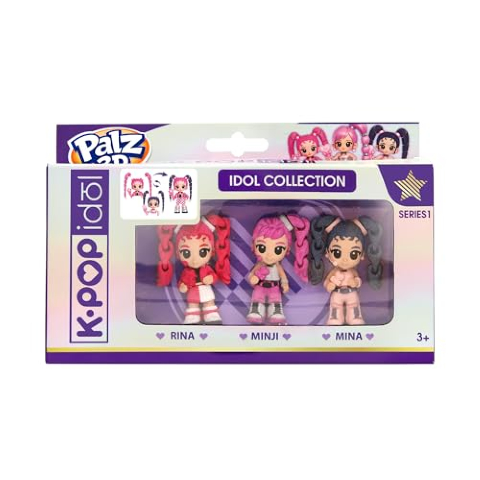 K-Pop Idol Palz 3D – Secondo Set con 3 Bamboline e Capelli Intercambiabili