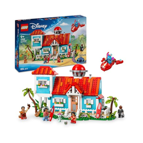 LEGO Disney Casa sulla Spiaggia di Lilo e Stitch con 5 Minifigure