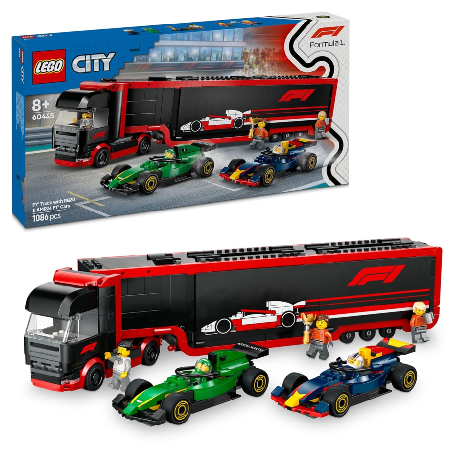 LEGO City Autotrasportatore F1 con Monoposto RB20 e AMR24 (60445)