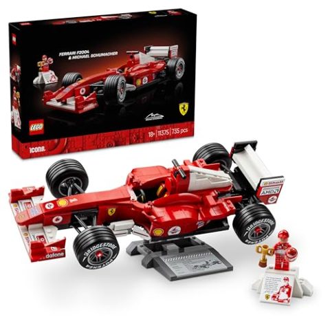 LEGO Icons Ferrari F2004 Michael Schumacher – Set da Collezione F1