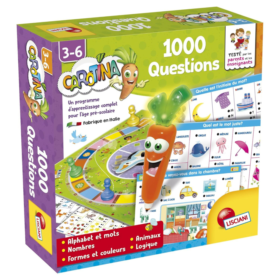 Lisciani Carotina 1000 Domande – Gioco Educativo Elettronico 3-6 Anni
