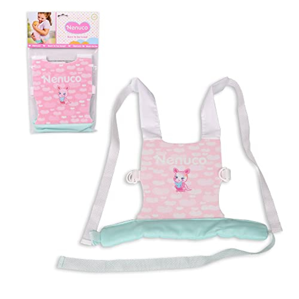 Marsupio Nenuco Rosa e Verde per Bambole 35-42 cm