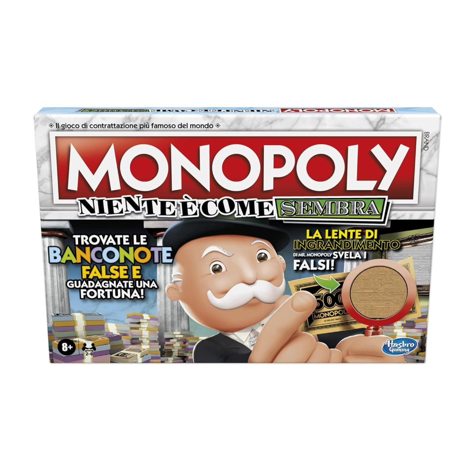 Monopoly Niente è Come Sembra – Gioco da Tavolo con Lente di Ingrandimento