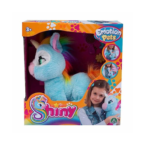 Giochi Preziosi Emotion Pets Shiny – Peluche Unicorno Interattivo con Spazzola