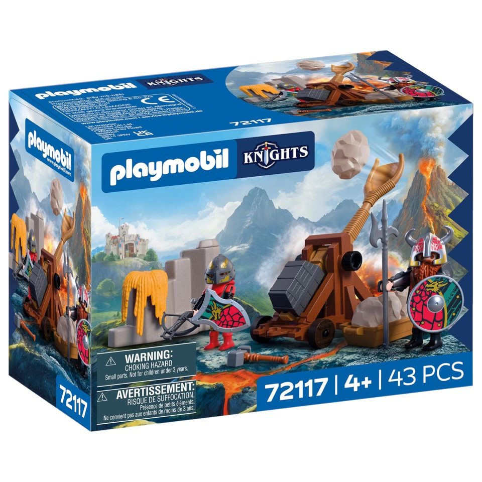 PLAYMOBIL Knights catapulta Cavalieri del Drago con 7 proiettili