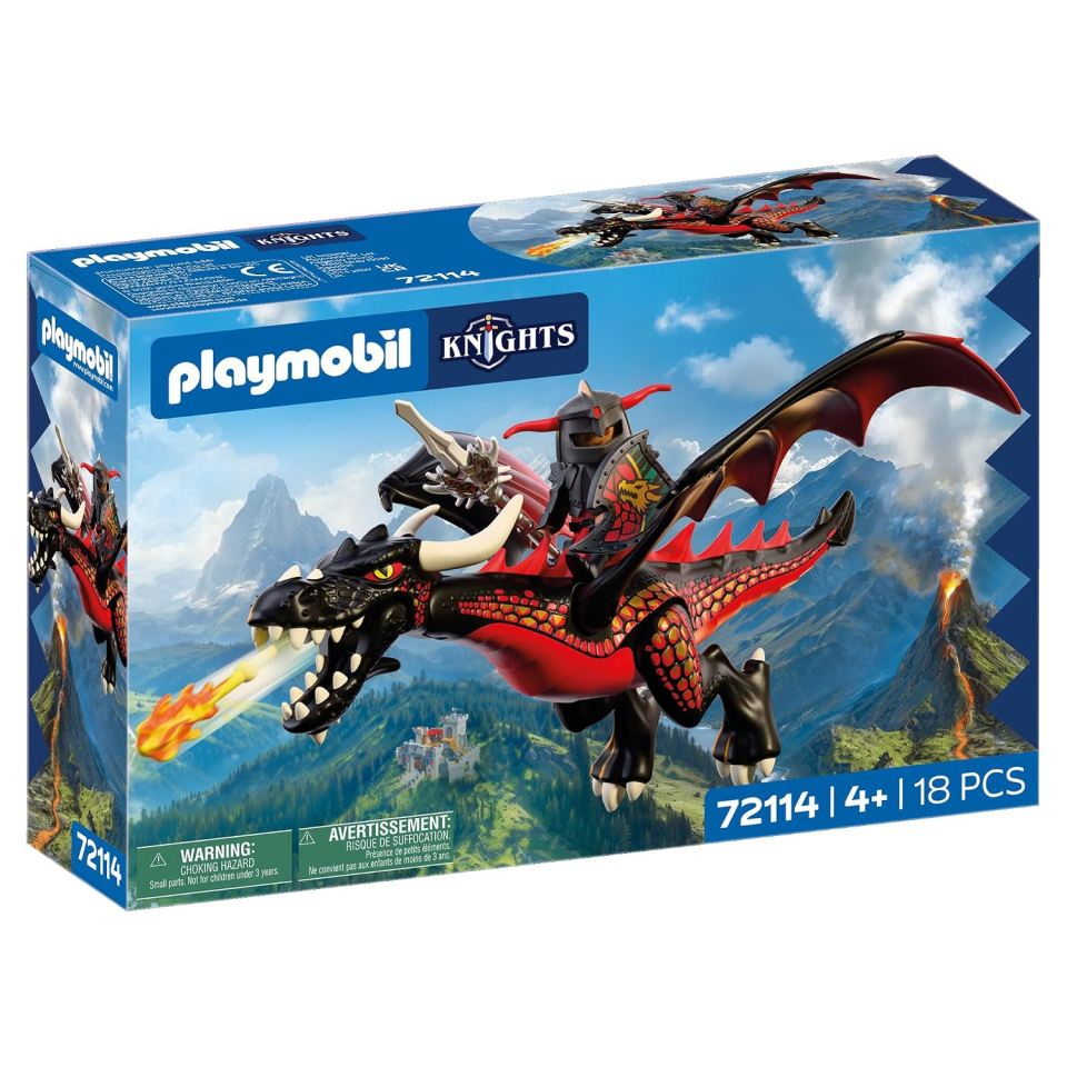 PLAYMOBIL Knights drago nero con cavaliere