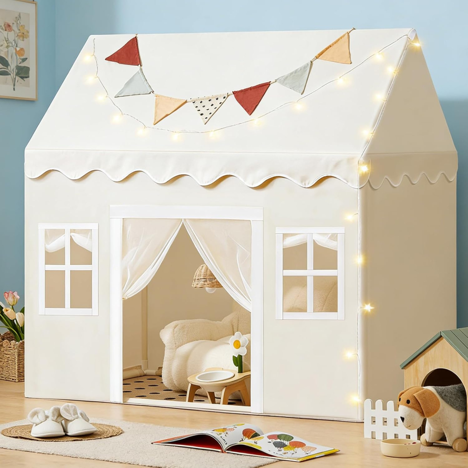 Tiny Land tenda gioco bambini con tappetino e luci