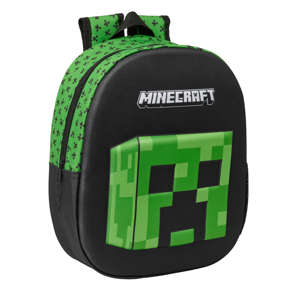 Zaino Scuola Minecraft 3D by Safta – Adattabile a Carrello