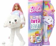 Barbie Cutie Reveal, Bambola con Costume da Agnellino di Peluche, serie Pigiamini