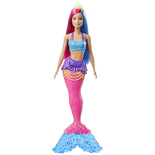 Barbie Dreamtopia Bambola Sirena con coda scintillante, GJK08