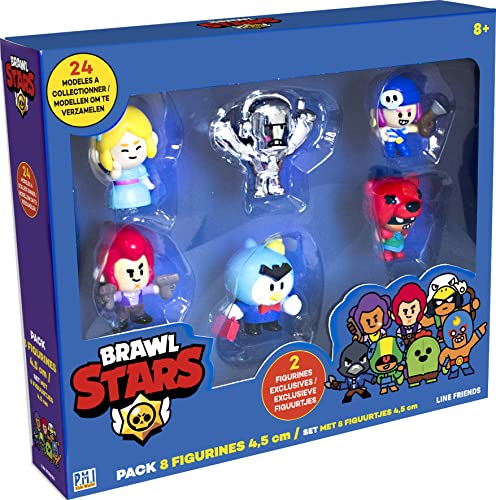 Brawl Stars Confezione da 8 statuette 4,5 cm -Brawlers Team B