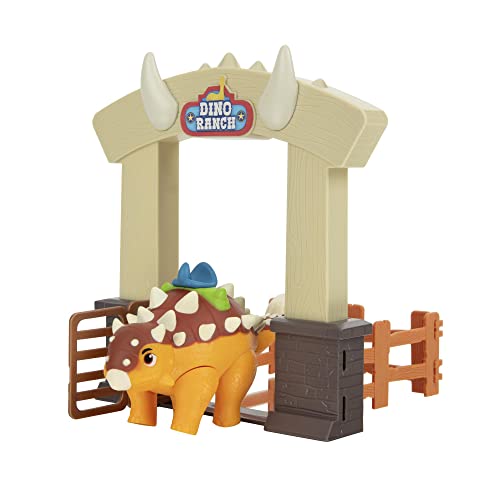 Dino Ranch Ankylosaurus, Playset con Dinosauro di 10 cm, da 3 Anni – Giochi Preziosi