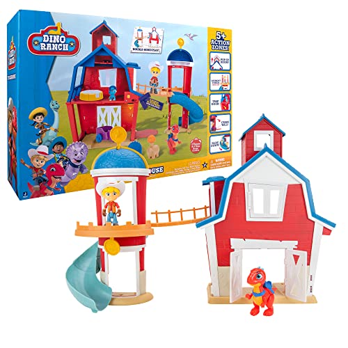 Dino Ranch Playset Clubhouse, 5 Ambientazioni con due personaggi e dinosauri inclusi – Giochi Preziosi