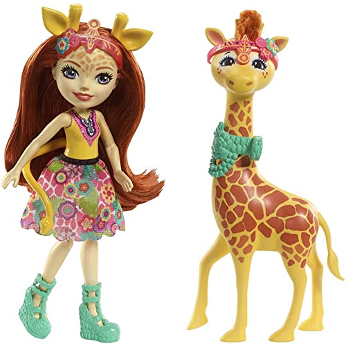 Enchantimals, Bambola Fashion Gillian Giraffa con Animale, da 4+Anni