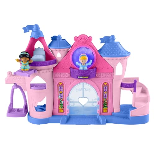 PlaySet Castello con Luci e Suoni, incluse Principesse Disney Cenerentola e Jasmine, da 1-5 Anni – FisherPrice Little People