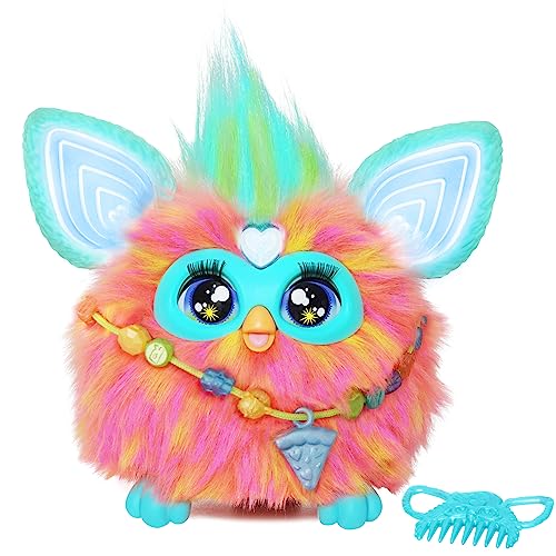 Furby Corallo, Peluche interattivo per bambini, oltre 600 reazioni e 5 modi per attivarlo