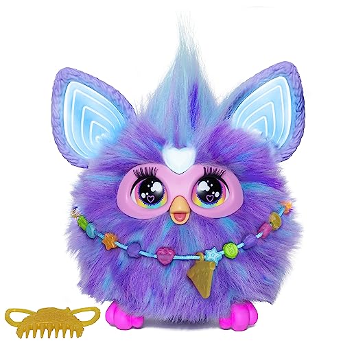 Furby Viola, giocattolo di peluche interattivo con 5 modalità di attivazione vocale