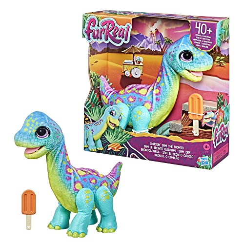 FurReal Dinosauro Interattivo Sam the Bronto, pupazzo che risponde a stimoli, da 4 anni