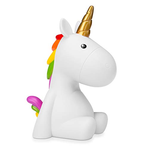 Luce notturna Unicorno LED, Lampada per bambini ricaricabile con cavo Micro USB – Navaris