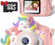 Macchina Fotografica Bambini Ricaricabile,  1080P HD con fotocamera e videocamera digitale da 3 a 11 Anni e Scheda 32GB – Gofunly 2.0
