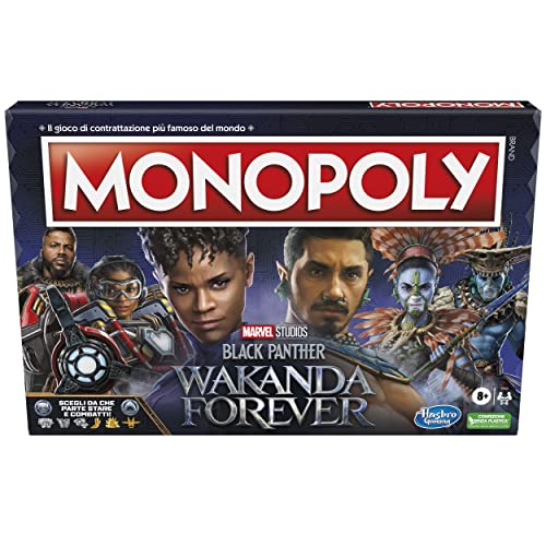 Monopoly Black Panther: Wakanda Forever, Gioco da Tavolo, da 8 Anni – Hasbro Gaming