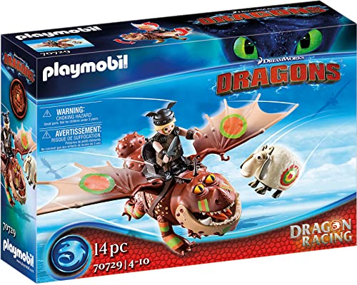 Dragon Racing Playmobil, Gambedipesce e Muscolone, da 4 Anni – 70729 DreamWorks