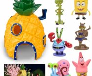 Playset Casa di Ananas e Personaggi Spongebob, anche come decorazione per acquari