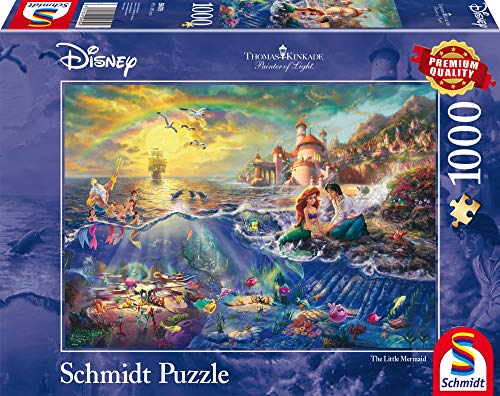 Puzzle la Sirenetta, Thomas Kinkade 1000 pezzi, 69 x 49 cm da 12 anni – Schmidt